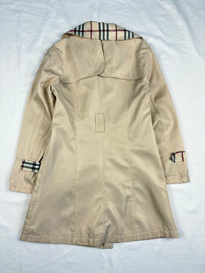 Vintage Burberry Nova Check Lined Trench Coat (women's M)