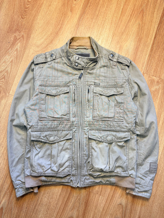 Lee Workwear 90s Khaki Green Technical Canvas Jacket (M)