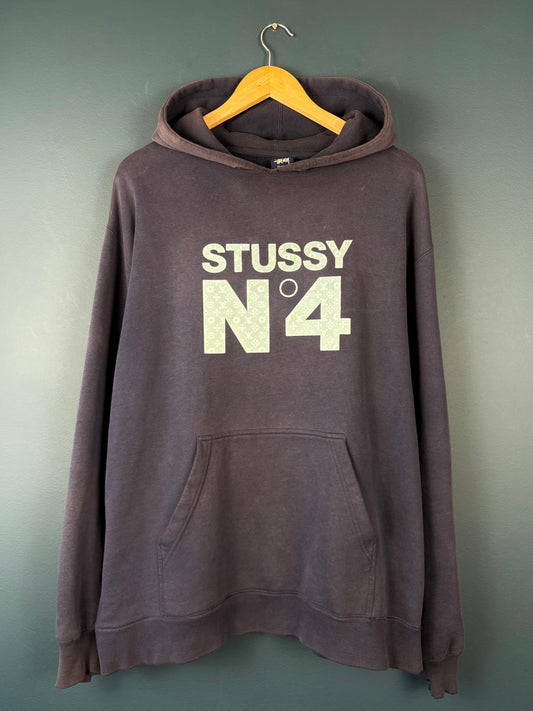 Vintage Stussy LV Monogram 90s Navy Hoodie (L)