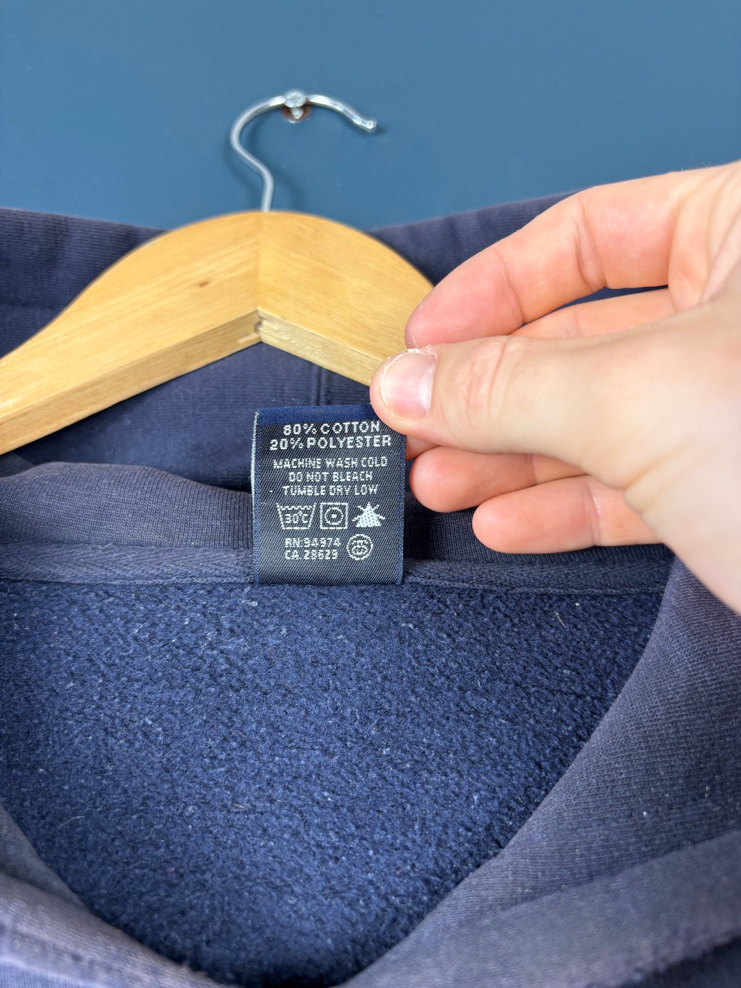 Vintage Stussy LV Monogram 90s Navy Hoodie (L)