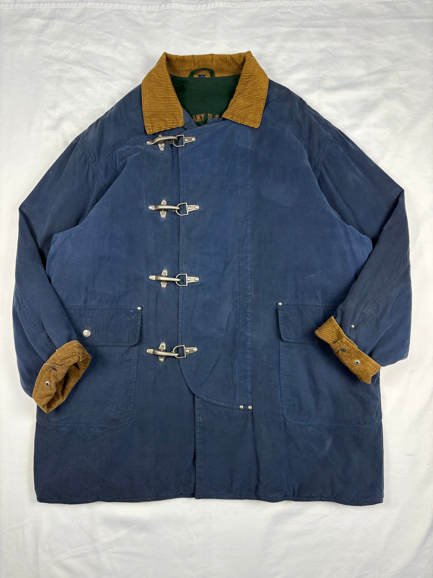 Vintage GANT Fireman Clasps Navy Jacket (L)