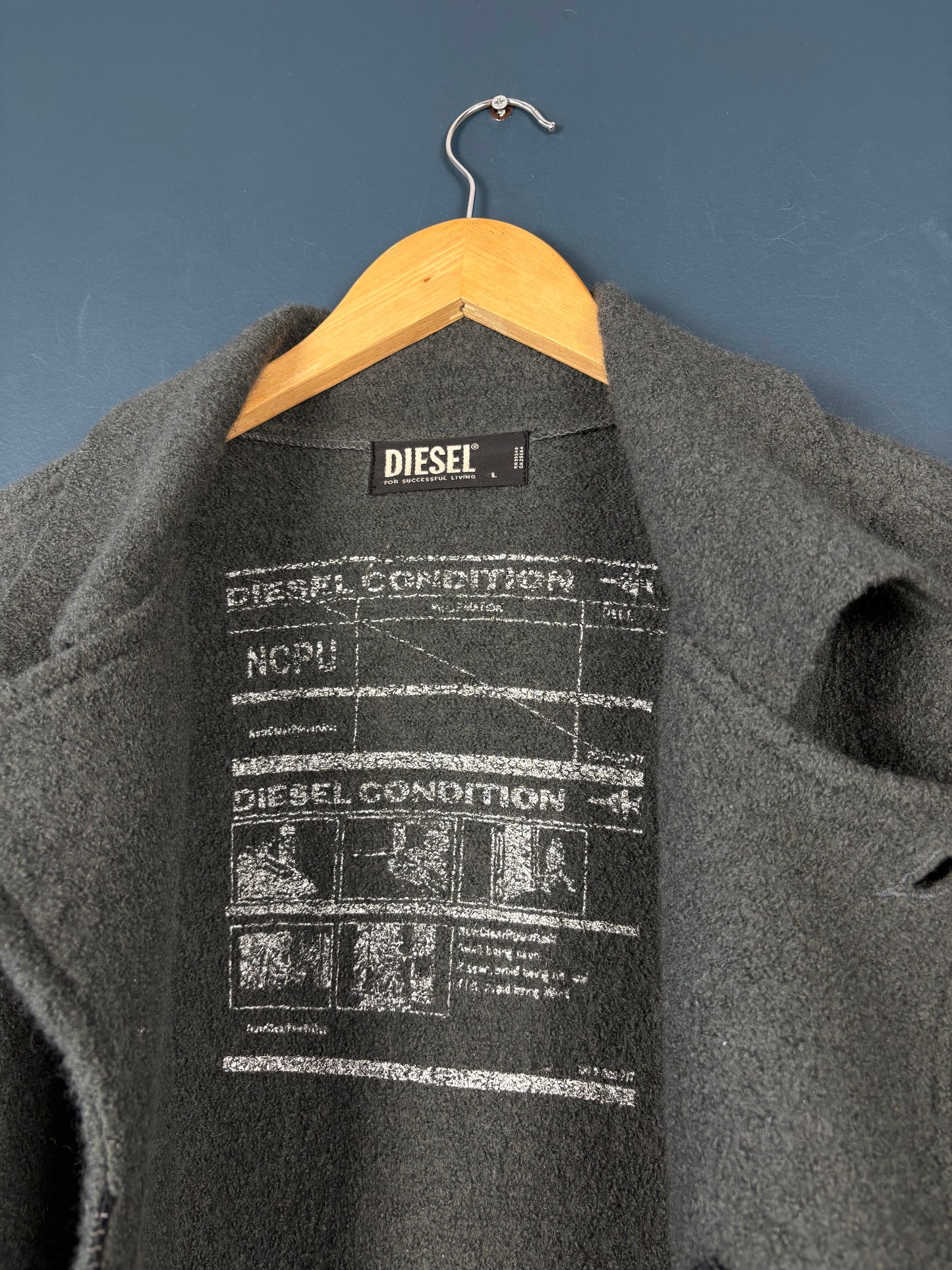 Vintage Diesel Industry Wool Over Coat (L)