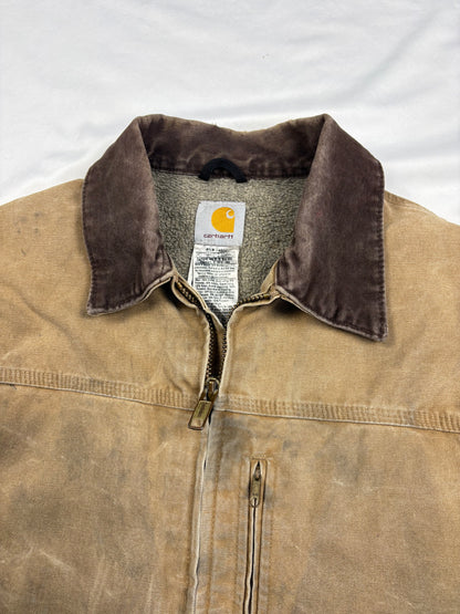 Vintage Carhartt Workwear Beige Double Zip Detroit Jacket (L)