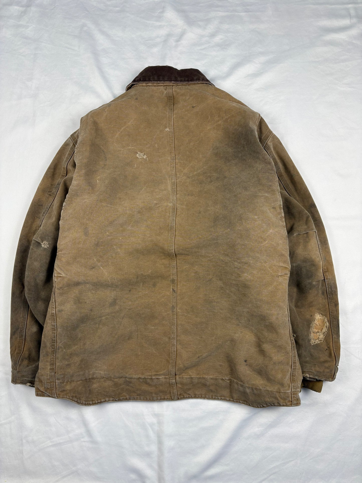 Vintage Carhartt Workwear Beige Double Zip Detroit Jacket (L)