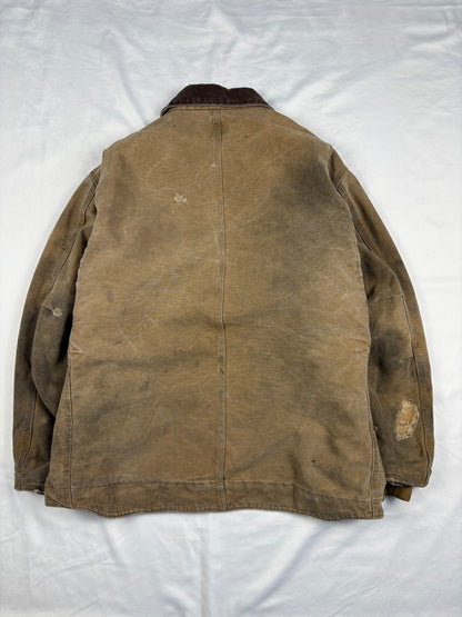 Vintage Carhartt Workwear Beige Double Zip Detroit Jacket (L)