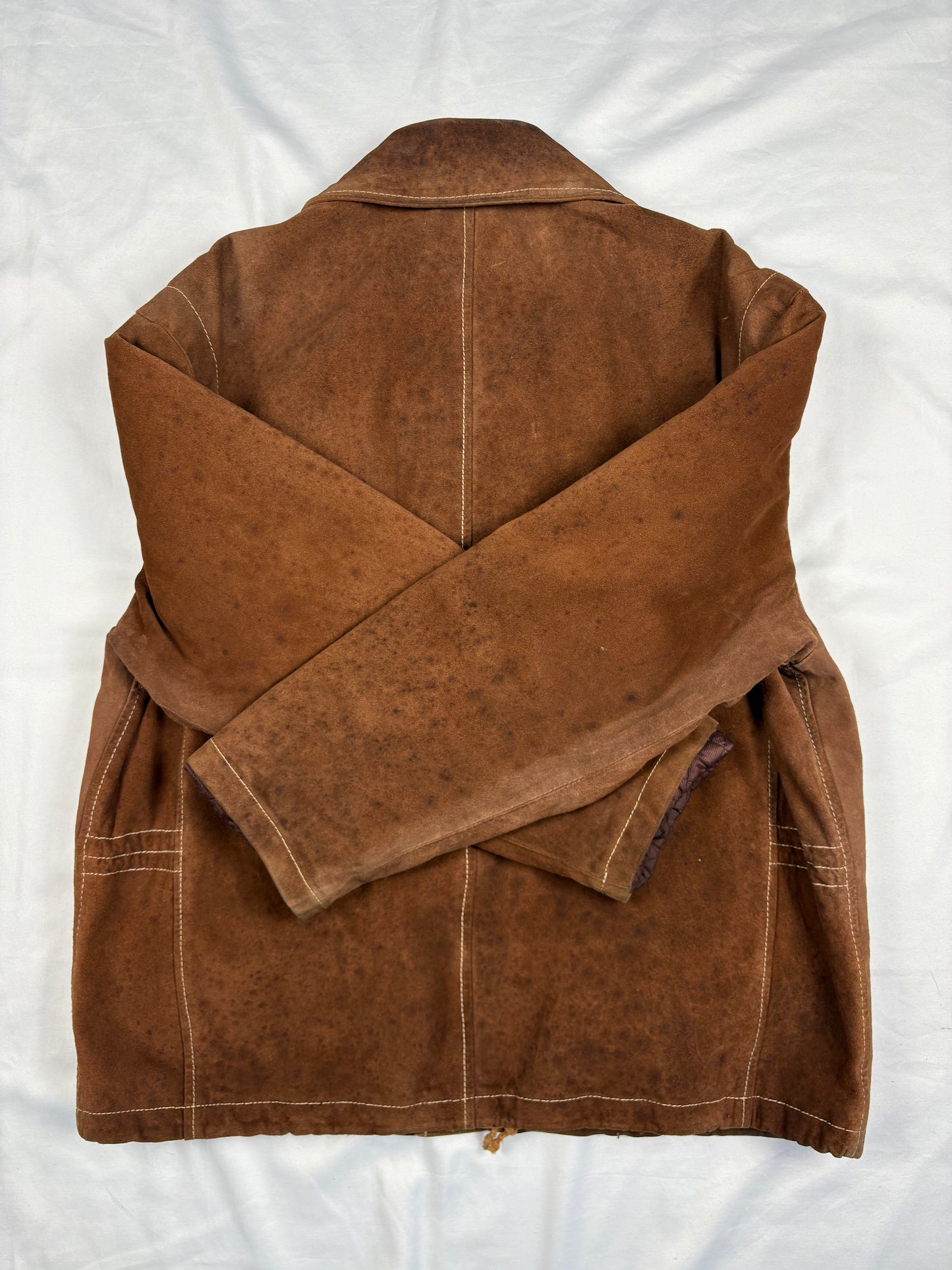 Vintage Energie Fireman Clasps Leather Jacket (L)