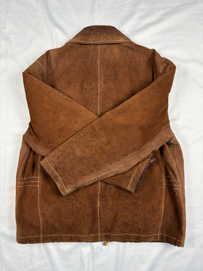 Vintage Energie Fireman Clasps Leather Jacket (L)