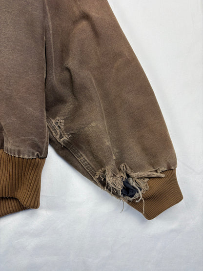 Vintage Carhartt Workwear Brown Hooded Active Jacket (XXL)