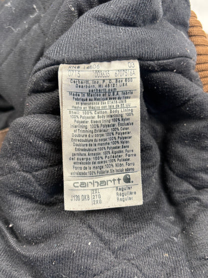 Vintage Carhartt Workwear Brown Hooded Active Jacket (XXL)