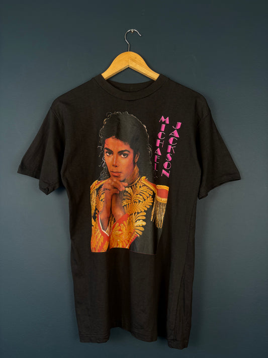 Vintage Michael Jackson 90s Black Graphic Tee (L)