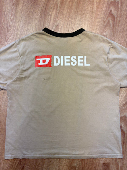 Diesel Industry 90s Dragon Beige Ringer Tee (L)