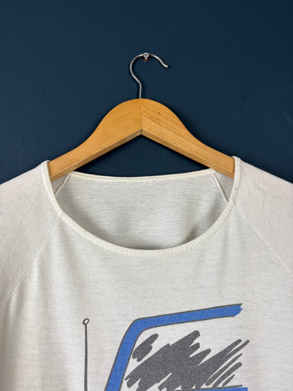 Vintage Peanuts Charlie Brown 1965 White Raglan Graphic Tee (M)