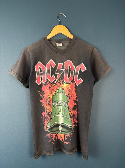 Vintage ACDC Hells Bells Washed Black Graphic Tee (S)