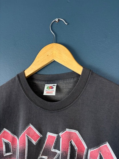 Vintage ACDC Hells Bells Washed Black Graphic Tee (S)