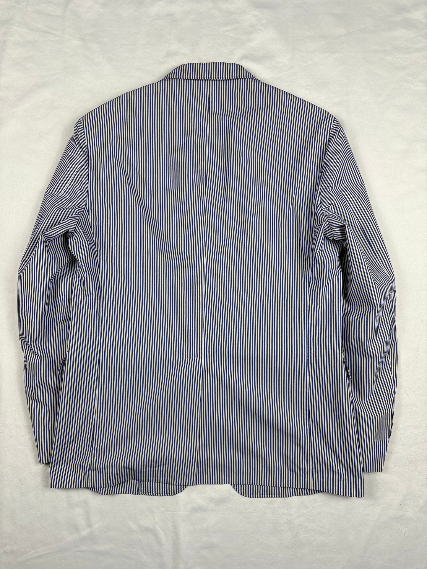 Vintage Polo Ralph Lauren Blue Striped Seersucker Blazer (42)