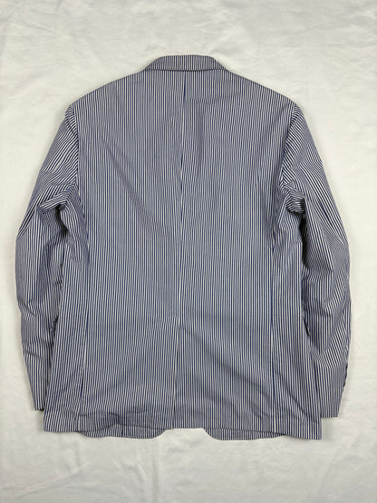 Vintage Polo Ralph Lauren Blue Striped Seersucker Blazer (42)