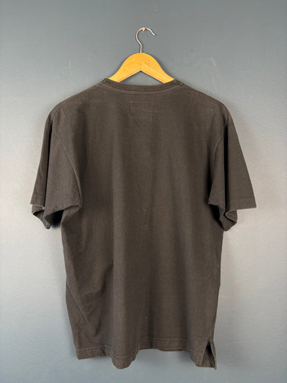 Vintage 90s Pure Cotton Italian Black Graphic Tee (S)