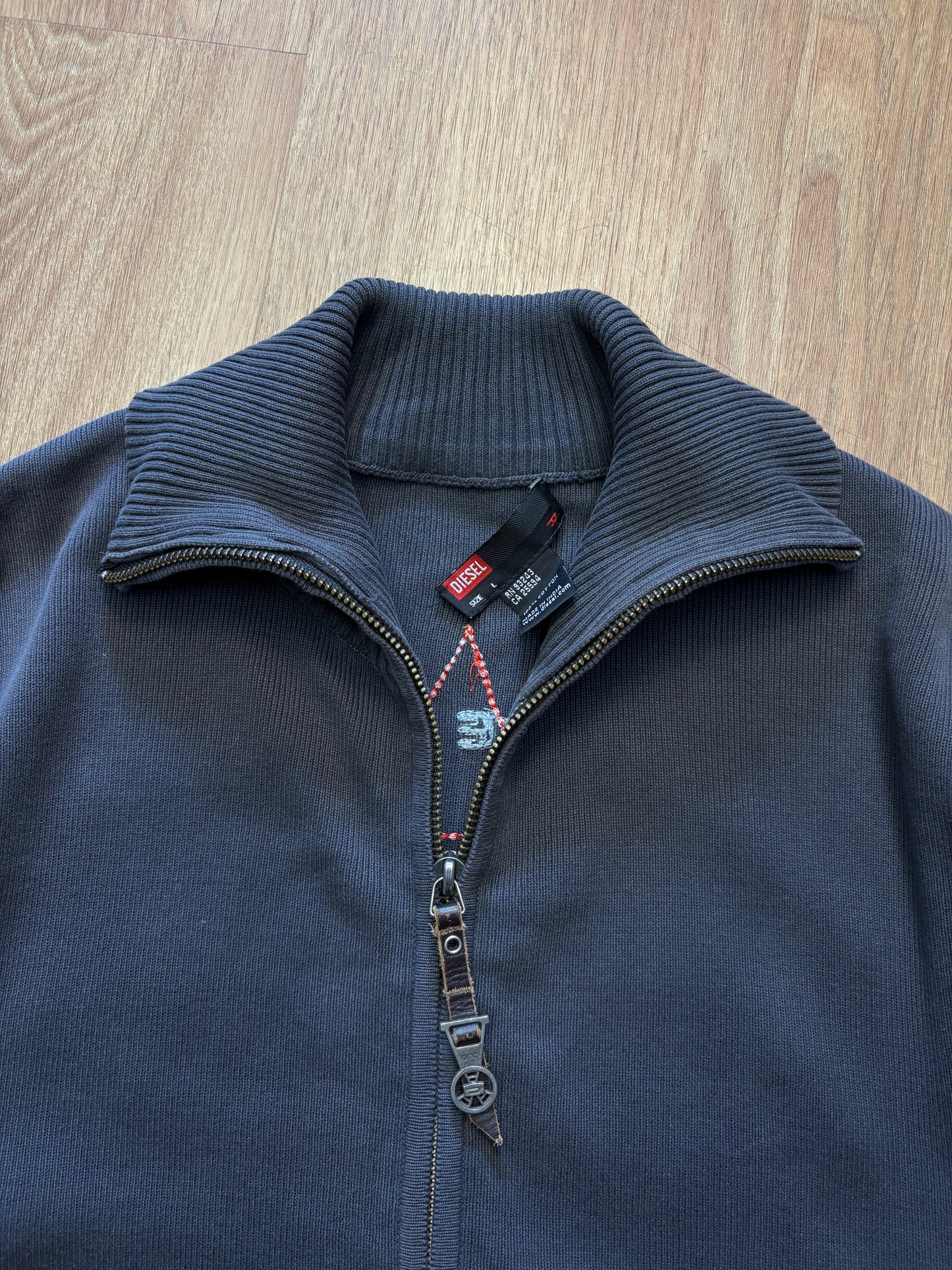 Diesel Space Traveller 2000s Zip-up Knit Jumper (L)