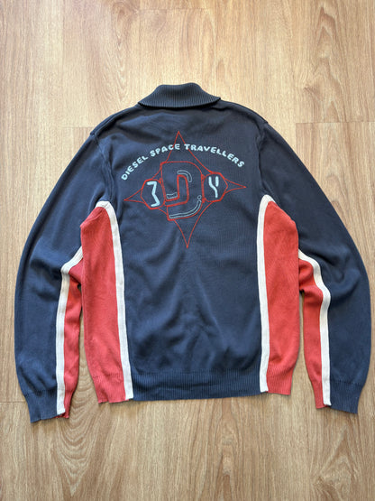 Diesel Space Traveller 2000s Zip-up Knit Jumper (L)