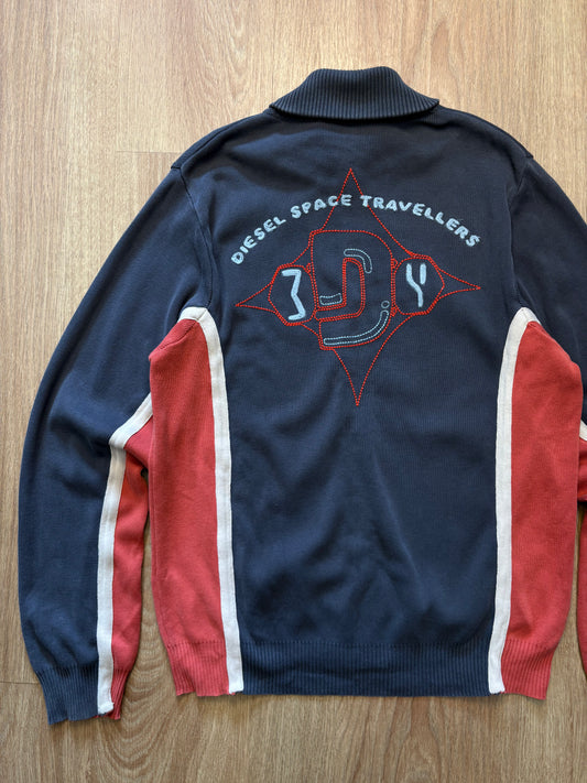Diesel Space Traveller 2000s Zip-up Knit Jumper (L)