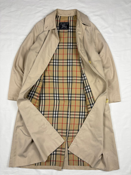 Vintage Burberry Nova Check Lined Traditional Trench Coat (women's M)