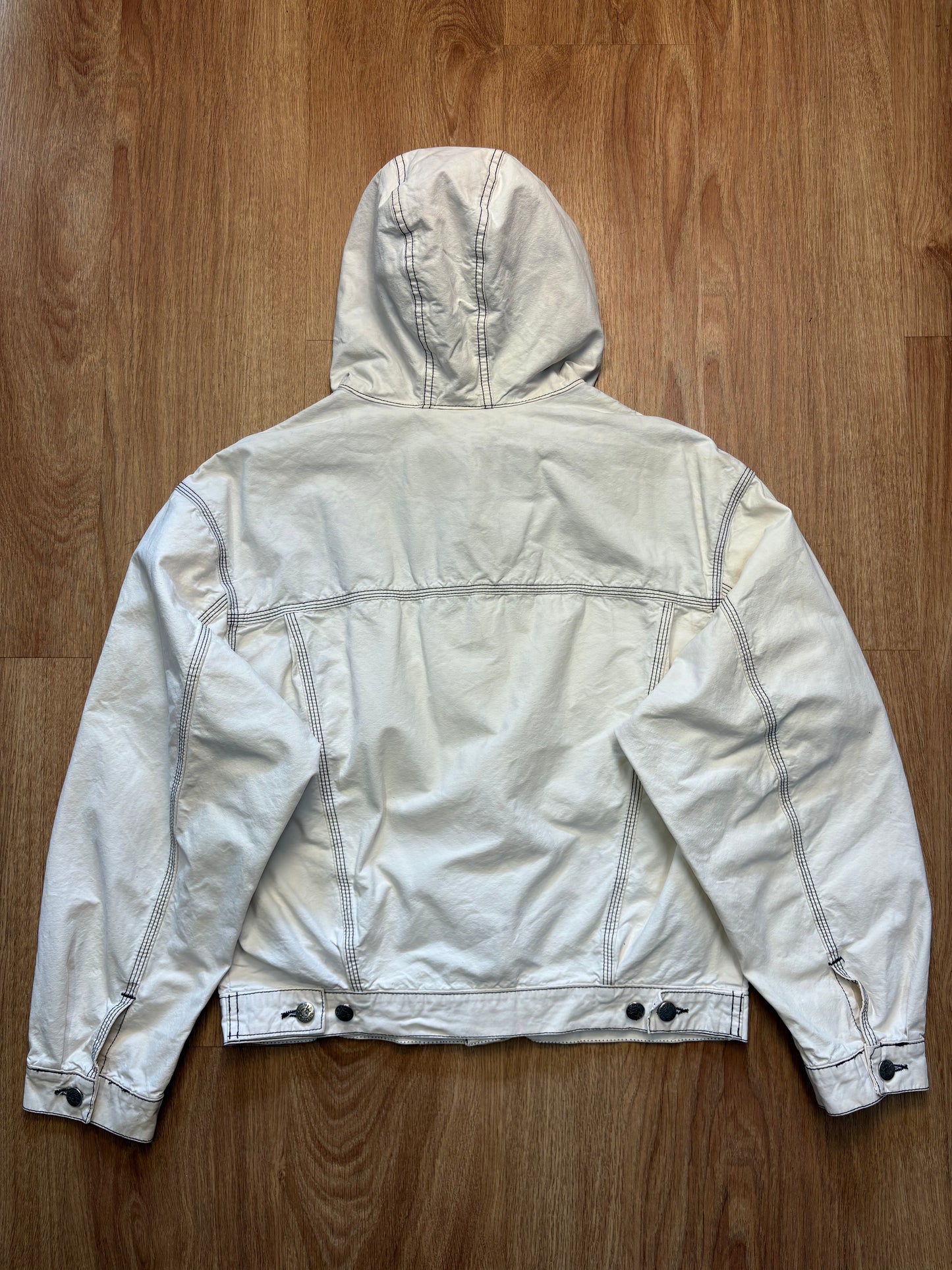 Diesel Industry 90s Contrast Stitch White Canvas Jacket (M)