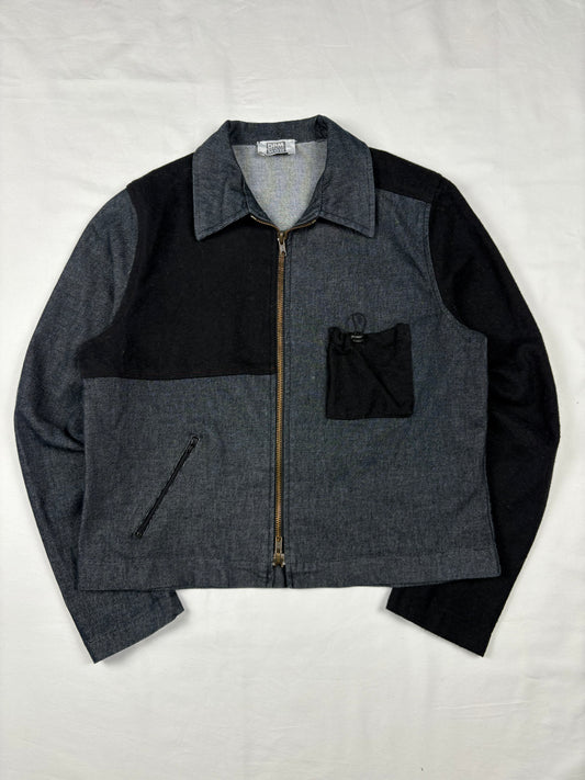 Vintage Depech Mod Indigo Denim Double Zip Jacket (women's S)