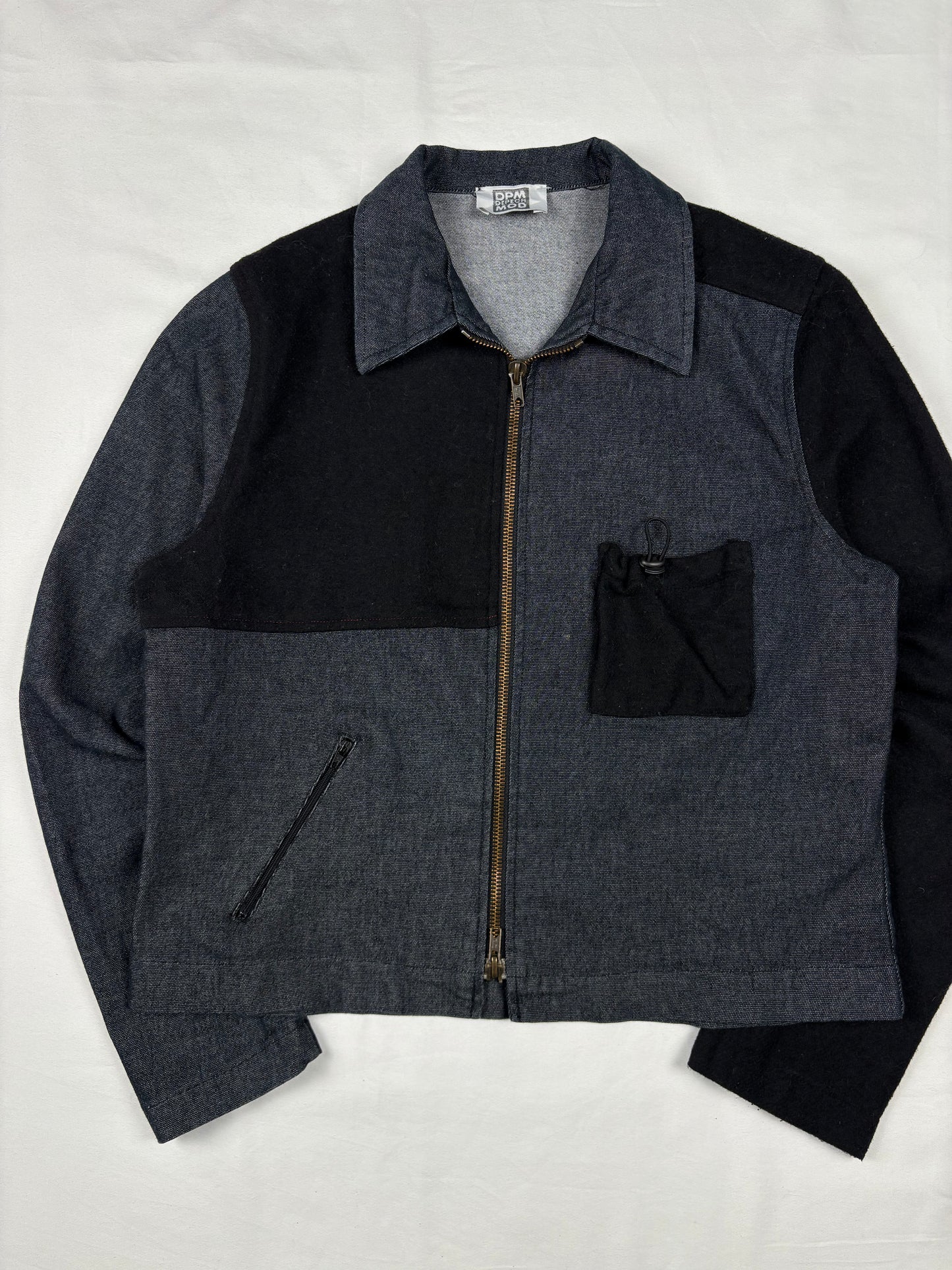 Vintage Depech Mod Indigo Denim Double Zip Jacket (women's S)