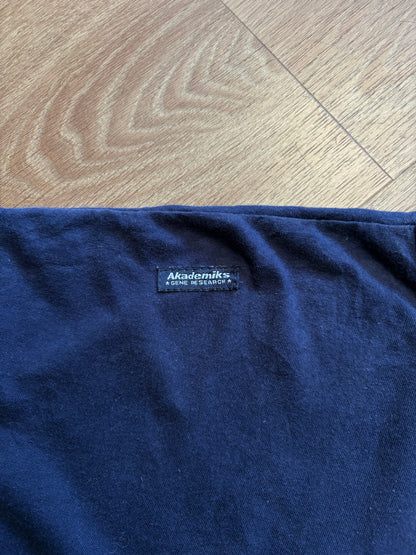 Akademiks HipHop 90s Navy Blue Graphic Tee (XL)