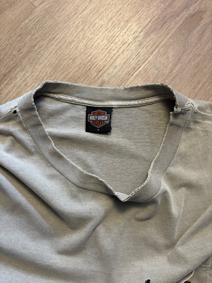 Harley Davidson Vintage Chalk Heavyweight Pocket Tee (L)
