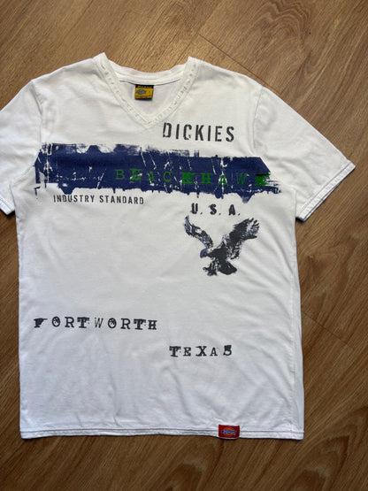 Dickies Workwear 2000s White Graphic Tee (L)
