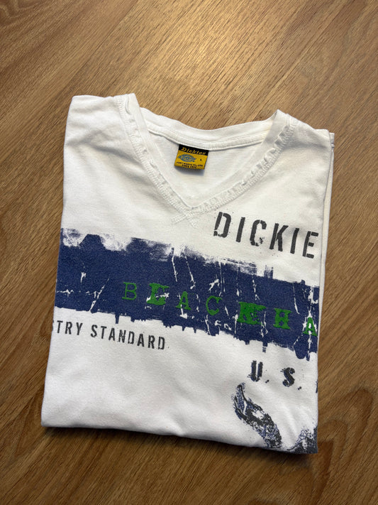Dickies Workwear 2000s White Graphic Tee (L)