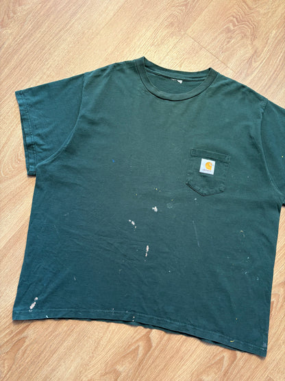 Carhartt 90s Heavyweight Dark Green Pocket Tee (L)