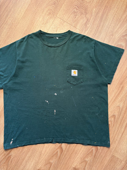 Carhartt 90s Heavyweight Dark Green Pocket Tee (L)
