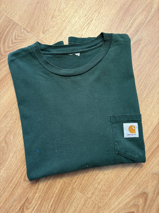 Carhartt 90s Heavyweight Dark Green Pocket Tee (L)