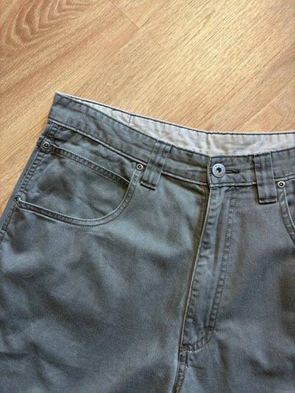 Vintage Wrangler Hero Khaki Green Carpenter Shorts (32w)