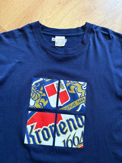 Kronenbourg Beer 90s Screen Stars Navy Blue Tee (XL)