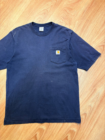 Carhartt 2000s Navy Blue Pocket Tee (M)