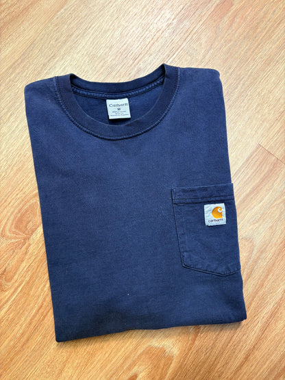 Carhartt 2000s Navy Blue Pocket Tee (M)