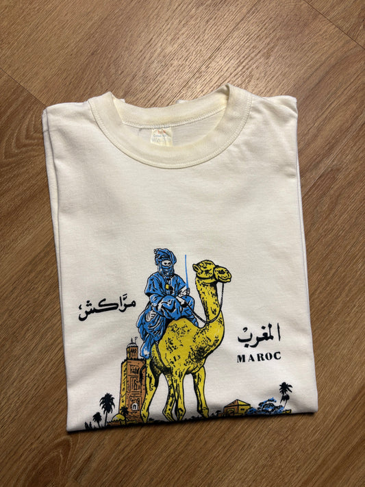 Vintage 90s Marrakech Morocco White Single Stitch Tee (M)