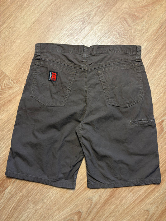 Vintage Wrangler Workwear Brown Canvas Shorts (32w)