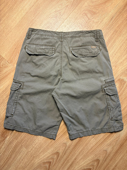 Vintage LEE Dungarees Carpenter Khaki Green Shorts (32w)