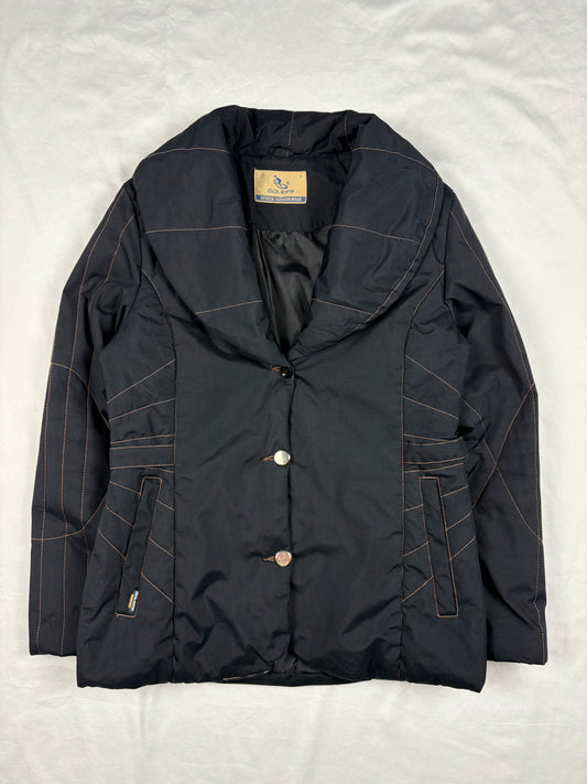 Vintage Italian Made Black Shawl Technical Jacket (women's S)