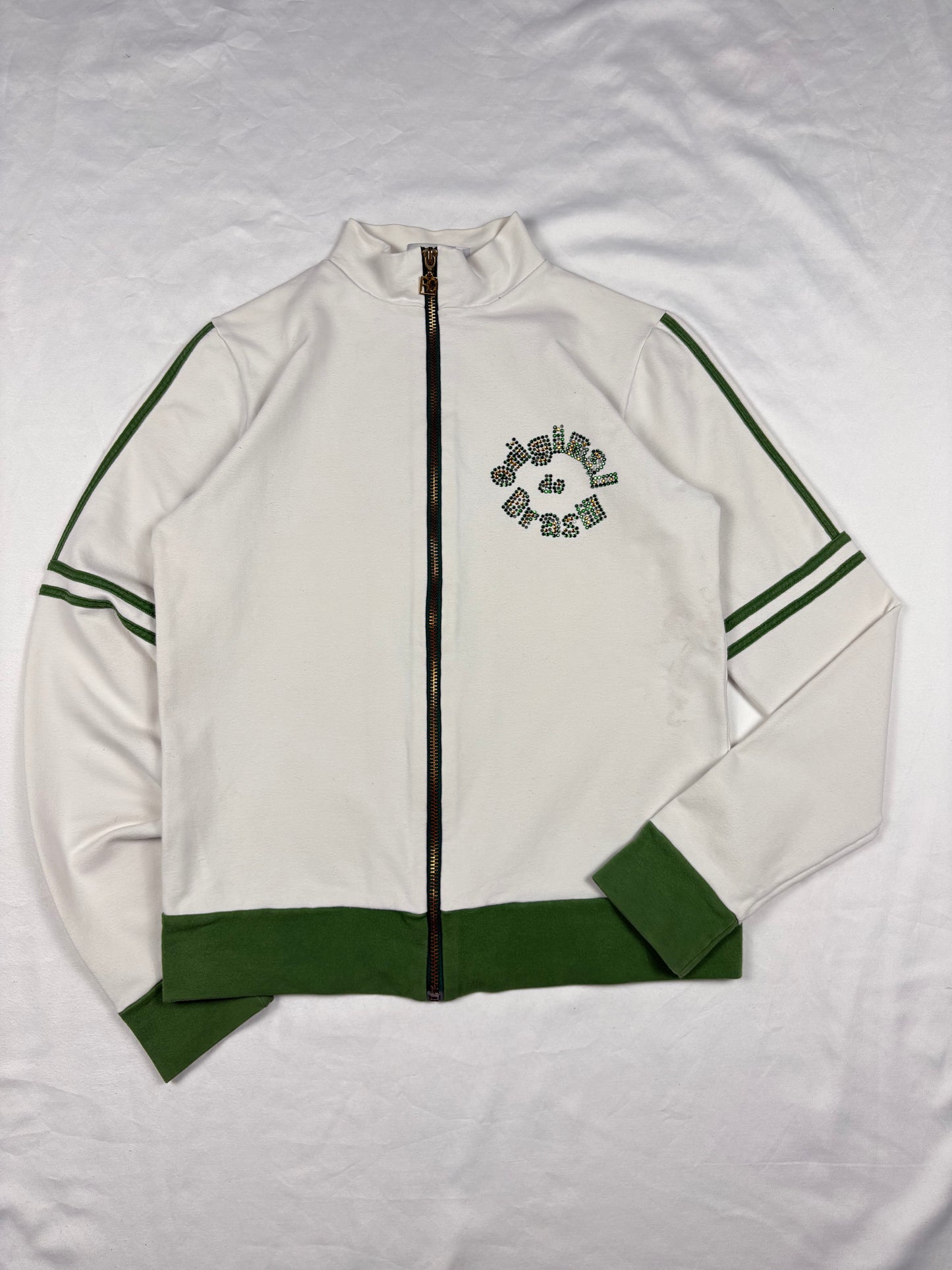 Vintage Brasil Football White + Green Track Jacket (women's S)