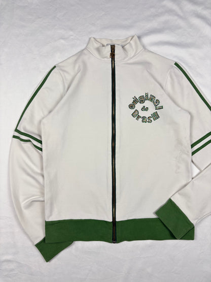 Vintage Brasil Football White + Green Track Jacket (women's S)