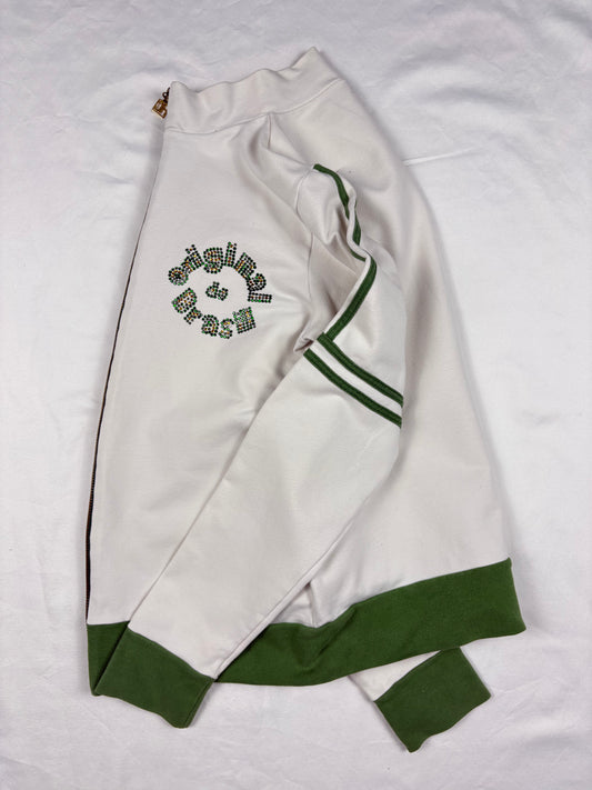 Vintage Brasil Football White + Green Track Jacket (women's S)