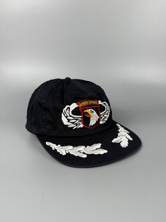 Vintage Airborne Black Baseball Cap
