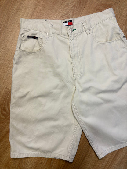 Vintage Tommy Hilfiger Chalk White Carpenter Shorts (32w)