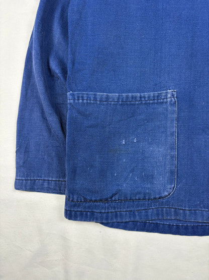 True Vintage 60s Blue French Workwear Chore Jacket (M)