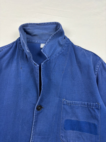 True Vintage 60s Blue French Workwear Chore Jacket (M)